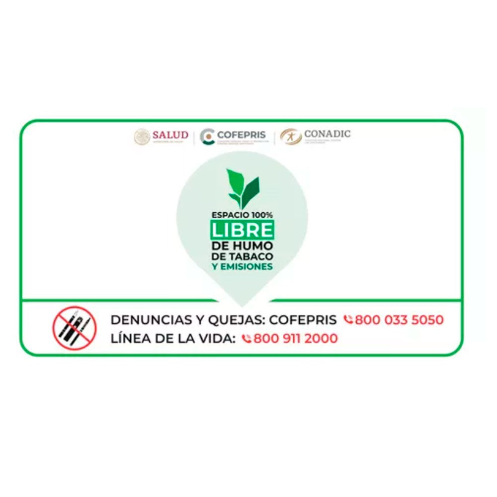 Letreros espacio libre de humo