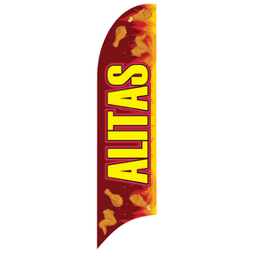 Bandera Publicitaria tipo pluma prediseñada - ALITAS
