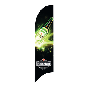 Bandera Publicitaria tipo pluma prediseñada - Heineken
