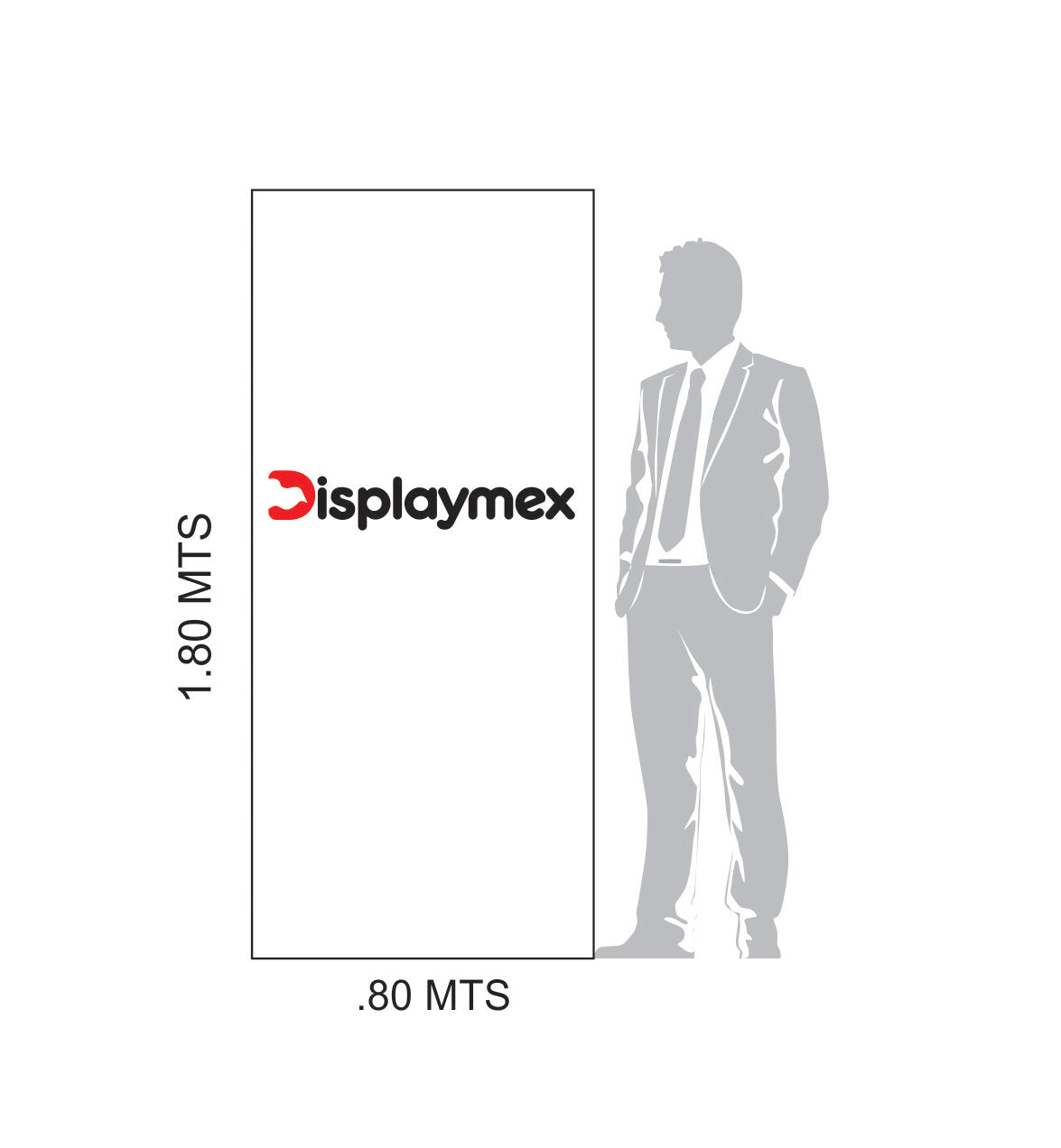 Estructura X Para Banner 80 x 1.80 mts