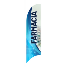 Cargar imagen en el visor de la galería, Bandera Publicitaria tipo pluma prediseñada - FARMACIA
