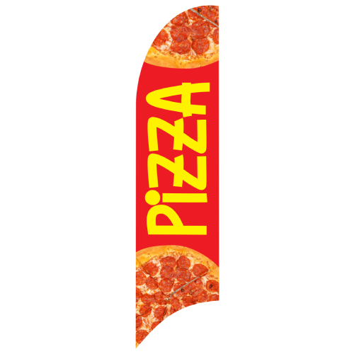 Bandera Publicitaria tipo pluma prediseñada - PIZZA