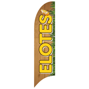Bandera Publicitaria tipo pluma prediseñada - ELOTES