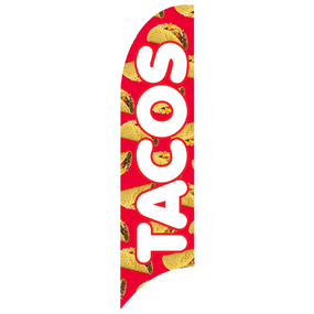 Bandera Publicitaria tipo pluma prediseñada - TACOS
