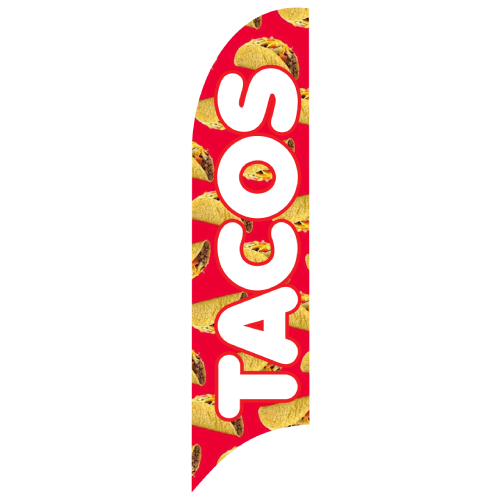 Bandera Publicitaria tipo pluma prediseñada - TACOS