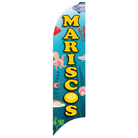 Bandera Publicitaria tipo pluma prediseñada - MARSICOS