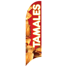 Bandera Publicitaria tipo pluma prediseñada - TAMALES
