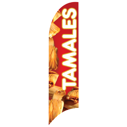 Bandera Publicitaria tipo pluma prediseñada - TAMALES