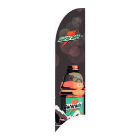 Bandera Publicitaria tipo pluma prediseñada - Gatorade