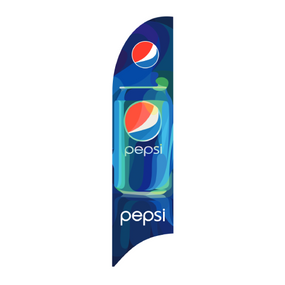 Bandera Publicitaria tipo pluma prediseñada - Pepsi