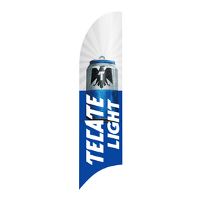 Bandera Publicitaria tipo pluma prediseñada - Tecate Light