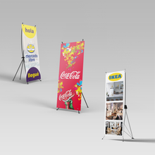 Cargar imagen en el visor de la galería, Banner Publicitario con estructura de 60 x 1.60m (X-BANNER)
