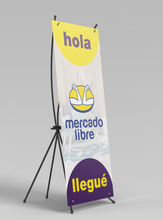 Cargar imagen en el visor de la galería, Banner Publicitario con estructura de 60 x 1.60m (X-BANNER)
