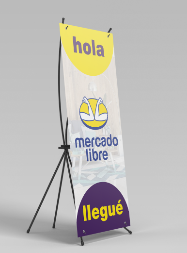 Banner Publicitario con estructura de 60 x 1.60m (X-BANNER)