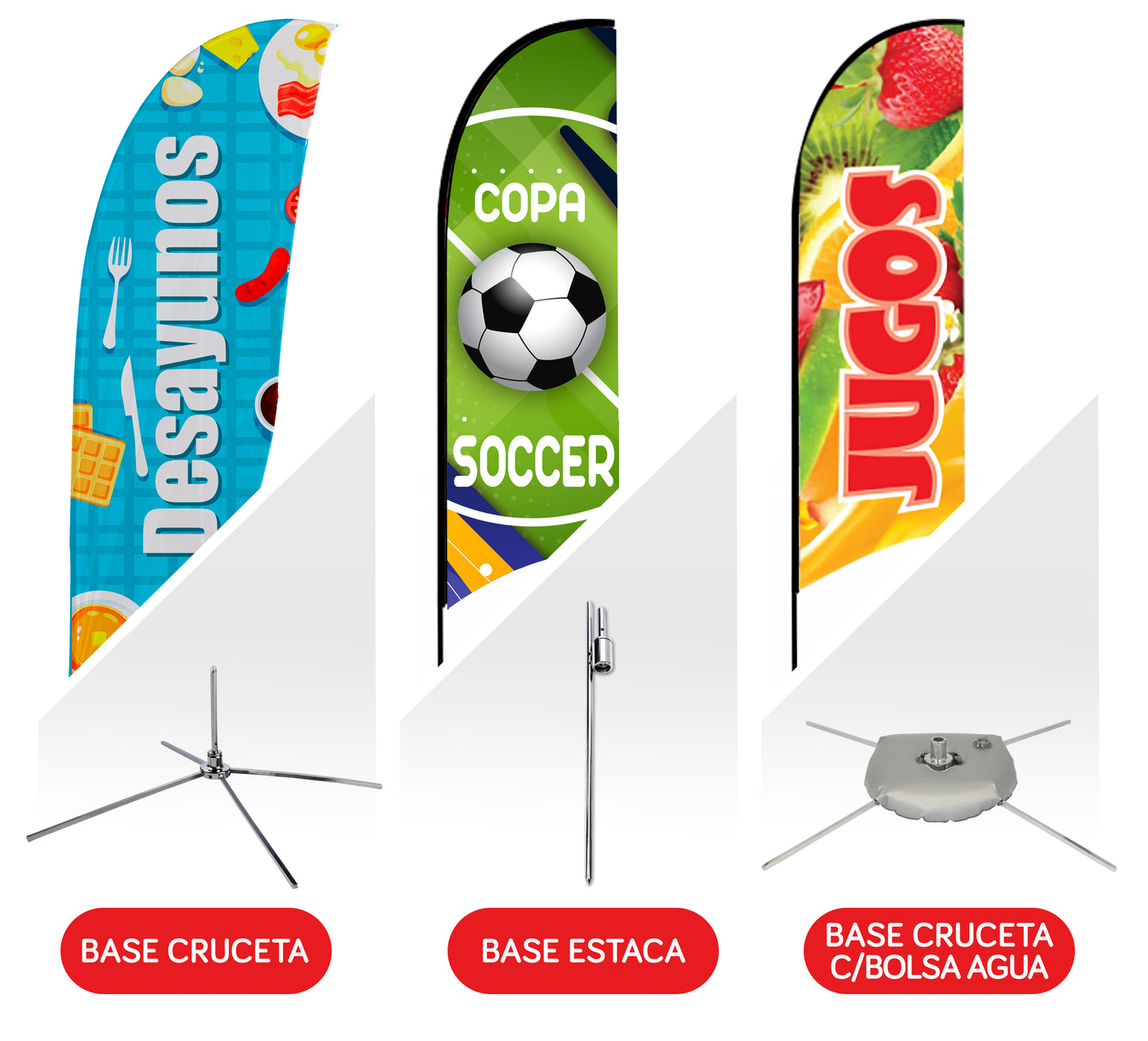 Bandera publicitaria tipo Pluma Varias Medidas