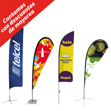 Cargar imagen en el visor de la galería, Bandera publicitaria tipo Pluma 3.50m alto
