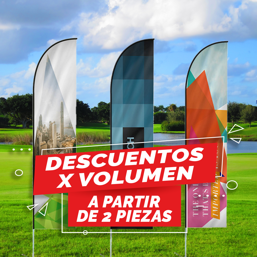 Bandera publicitaria tipo Pluma Varias Medidas