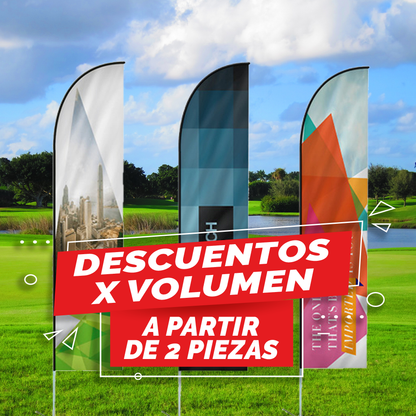 Bandera publicitaria tipo Pluma Varias Medidas